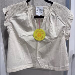 Alden Adair Cream Blouse size Large NWT